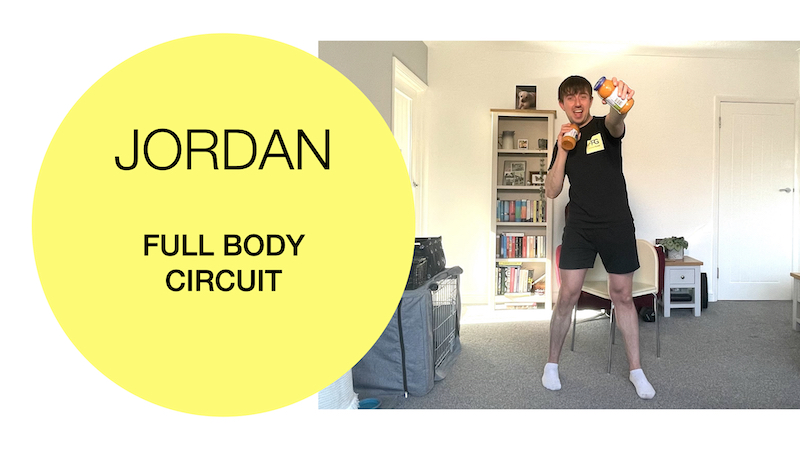 Jordan demonstrating full body circuit